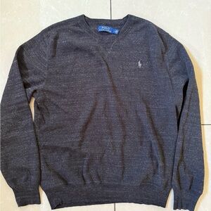 Polo Ralph Lauren Sweater Mens Medium Crewneck Pullover Classic Knit grey